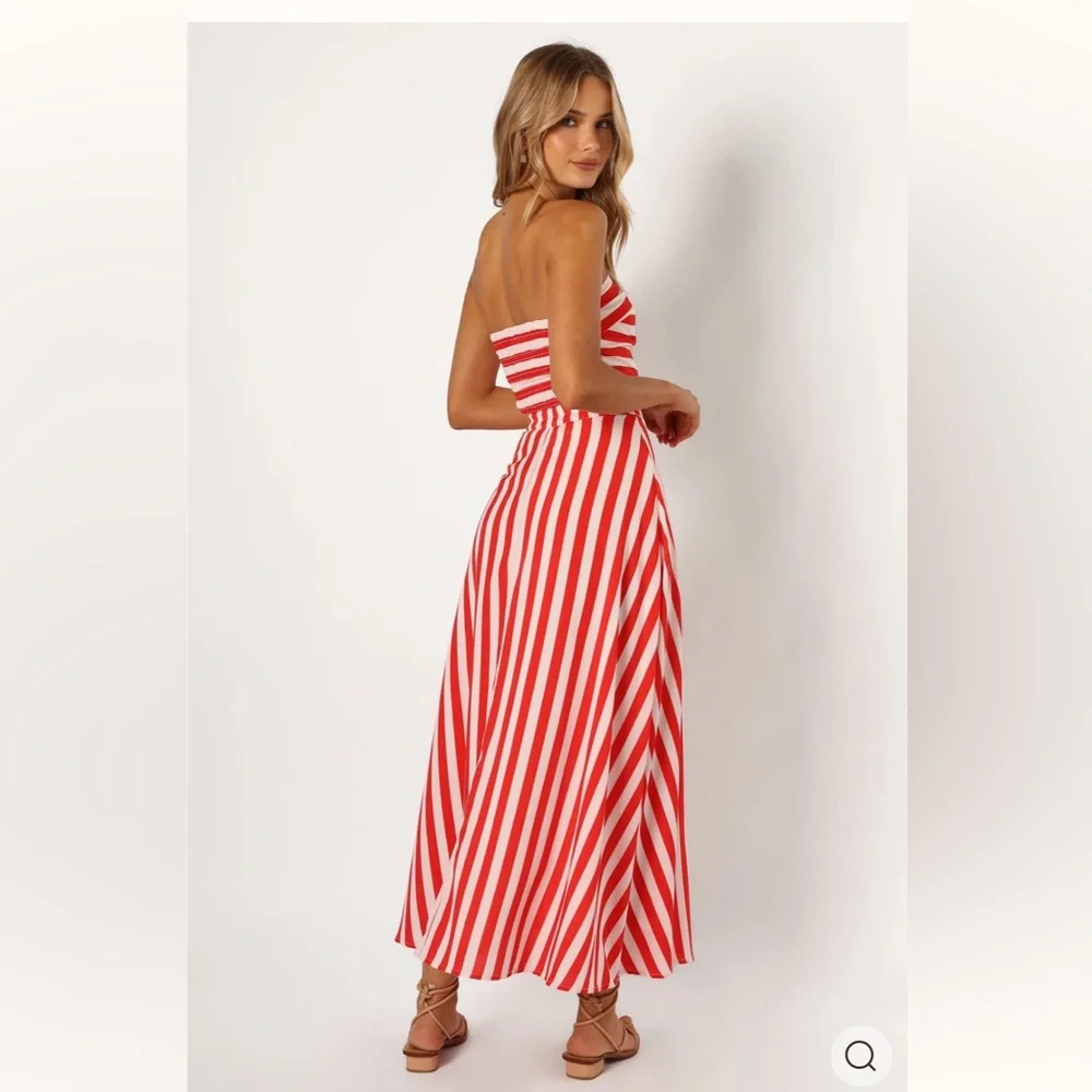Petal and Pup Elijah Set - Red White Stripe Size M Two Piece Set - Picture 5 of 13